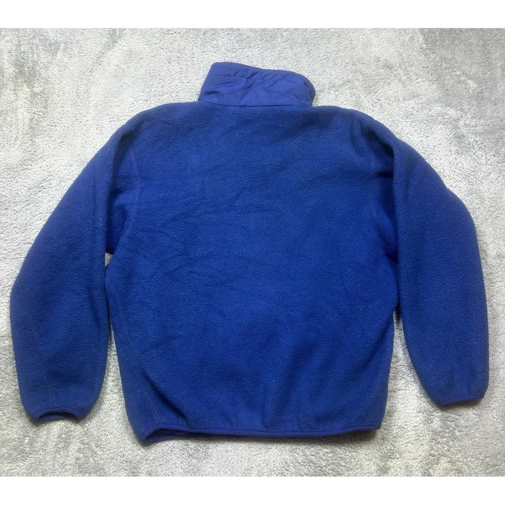 Vintage Patagonia Synchilla Jacket Men's L Blue Fleece Full Zip Made In USA 3508
